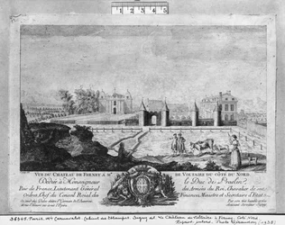 Casa de Voltaire em Ferney, lado norte, gravada por Francois, Maria, Isidore Queverdo (1748-97)
